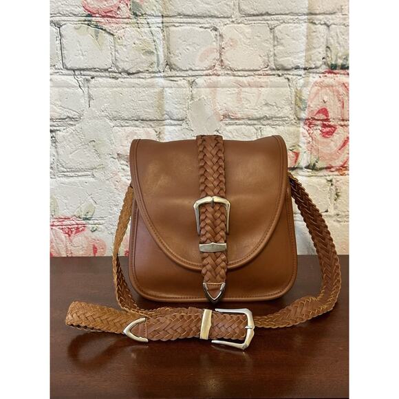 Leather Crossbody Brown Saddle Bag Type Handbag - Picture 14 of 14